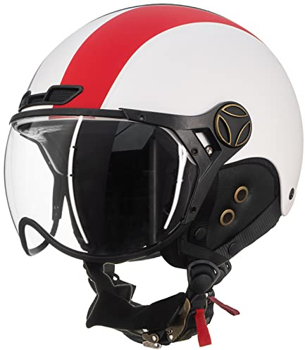 ILM Fahrradhelm für Damen Herren Erwachsene Fahrrad Ski Snowboard Helm mit Abnehmbarem Visier Ohrenschützer ASTM CPSC und CE Z102,Weiß,M