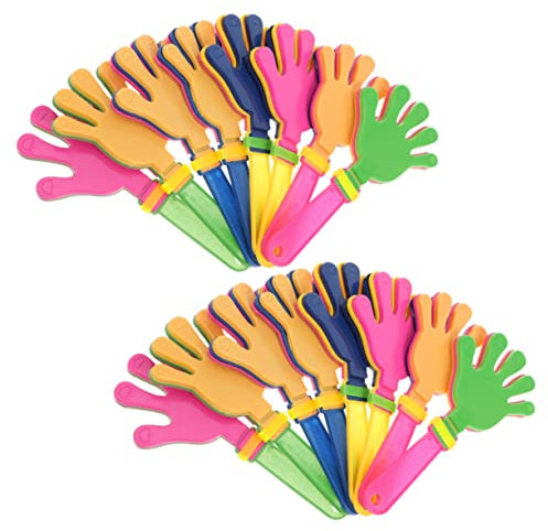 IMIKEYA Rumorosi in Plastica, Giocattoli Da Festa Per Bambini e Adulti, Battacchi Leggeri Colorati Per Eventi Sportivi e Tifo, Set Da 36 Pezzi Manico Ergonomico