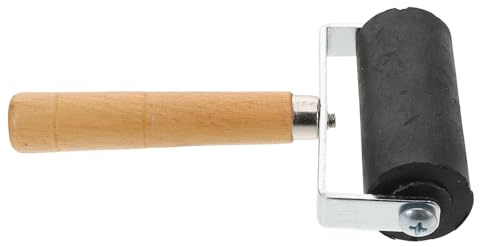 Homoyoyo Rullo in Gomma per Stampa Nero con Manico in Legno