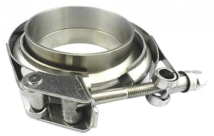 Fascetta Di Scarico, Morsetto Di Scarico Morsetto a V a sgancio rapido in acciaio inossidabile 304 da 1,5-6,0 con flangia maschio-femmina for tubo di scarico(2.0inch)