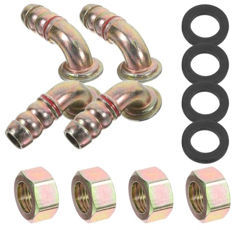LABRIMP 4 Stück Gasherd Adapter 4-fach Schnellanschluss Schlauchverbinder Mit ¼ Zoll Innengewinde Flexibler Gasschlauch Anschluss Für Gasgeräte Wiederverwendbarer Universalgelenk Schlauchadapter
