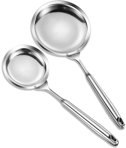 Ugotit Skimmer Spoon, Strainer Spoon, Skimmer Ladle, Strainer Ladle, One Piece Perforated Stainless Steel Heavy Duty Design for Hot Pot, Frying, Soup, Dumplings, Kitchen Use | 304 Stainless Steel, Grease Separator, Strainers Fine Mesh Strainer For Foam, Cooking, Hot Pot,