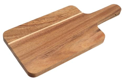 Gatuida Tabla de Madera con Mango para Cortar y Servir Pequeña Tabla Charcutería Multifuncional para Cocina para Queso Pan