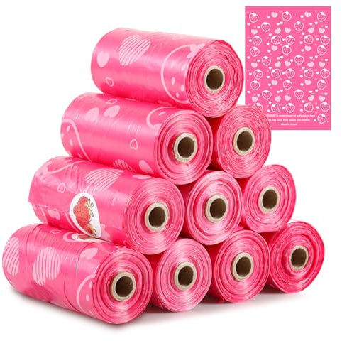 150 Stück Hundekotbeutel 23x33cm Kotbeutel für Hunde Halb Biologisch Abbaubarer Auslaufsicher Tragbar zum Gassigehen Reisen Camping