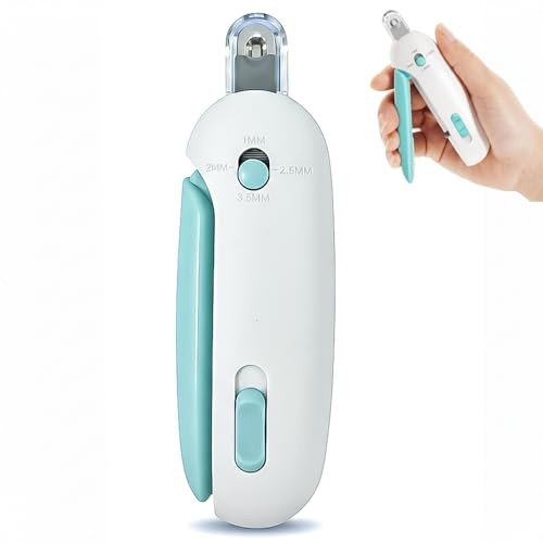 ZhuPu Cat Nail Clipper, Adjustable 3 Hole Trimmer, Anti Splash Claw Cutter, Hidden File for Home Grooming