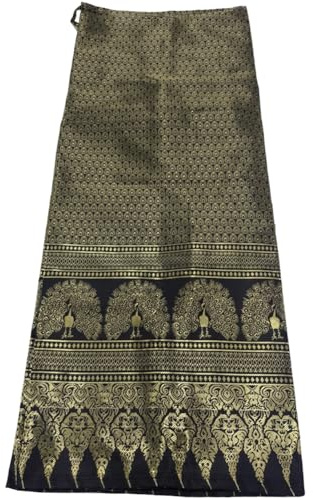 HiyyFloy Pareo Tradizionale Thailandese, Gonna Thailandese, Gonna Avvolgente in Stile Etnico Vintage, Elegante Pareo Formale Thailandese.