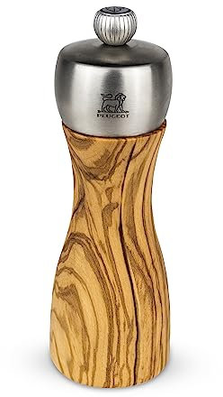 Peugeot Fidji Moulins à Poivre, Bois, Olivier/Inox,15 cm (33804)