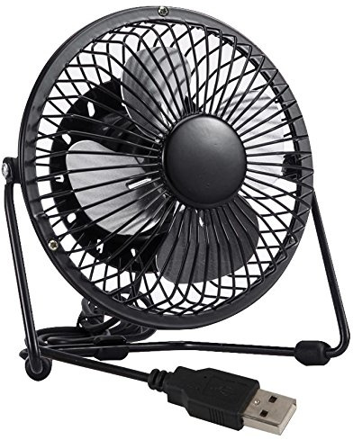 PRO ELEC PEL00858 4 Mini USB Desk Fan, Black