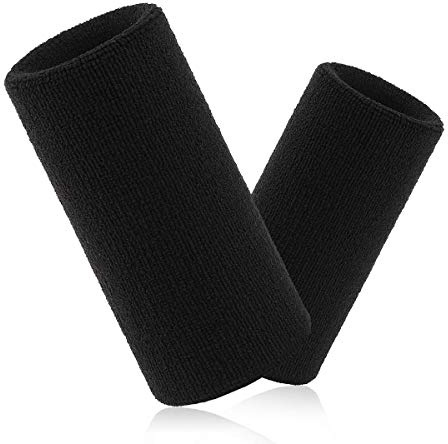 2 Stück Tennis und andere Sportarten Dicke Wristband Schweißband 6 Zoll Lange
