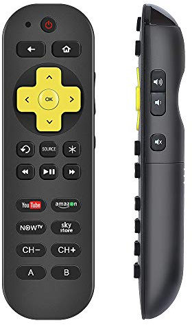 Gvirtue Replacement Now TV Smart Box Remote Control Compatible with Now TV HD Streaming Media Player, Roku 4(LT HD XD XS XDS), Roku Express/+, Roku Premiere/+, Roku 1/2/3 Box, Roku N1000 HD
