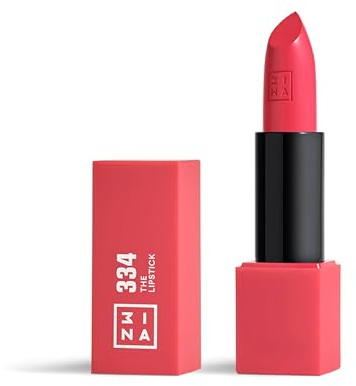 3INA MAKEUP – Vegan – läppstift 334 – livlig rosa matta – läppstift matt – högpigmenterat läppstift – matt intensiv färg – krämig vaniljdoft – krämig textur – krispfri