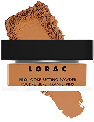 Lorac, PRO Loose Setting Powder, Cipria in Polvere Ultra-Blurring, Finish Naturale, Polvere Fissante per un Make Up Professionale, Vegana e Cruelty Free, Tonalità Cannella