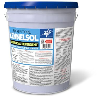 ATP KennelSol 1-Step Kennel Cleaner - 5 Gallons Liquid Disinfectant, Effective Against Bacteria and Viruses, Deodorizer Wintergreen Scent by Alpha Tech Pet