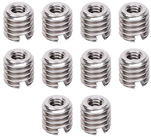Selbstschneidender Gewindeeinsatz 10 Stück M2-M16/M4-M20 | Innengewinde M2–M16, Außengewinde M4–M20, Längen 4–30mm, Edelstahl, Reparatur-Einsatzmutter, vielseitig einsetzbar.