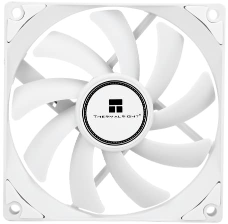 Thermalright 92mm Slim White Fan, 15mm Thick, PWM Control, 2700RPM, Quiet Cooling for Desktop, Laptop, Radiator