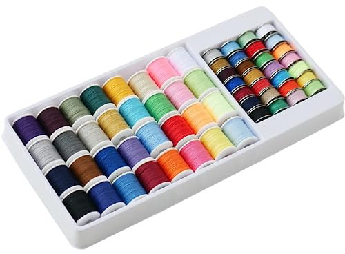 Nähgarn Set，60 Pcs Faden nähmaschine Nähfaden für nähmaschine Nähmaschinengarn set Sewing kit Sortierte farben bobbin，für Hand und Nähmaschine