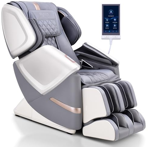 MYNTA 4D Massage Chair, Dual Mechanism 4D+2D Massage Chair Full Body, Waist & Shawl Heating with Extended SL-Track, Foot & Calf Massager, Music Sync with Hi-Fi Bluetooth Speaker