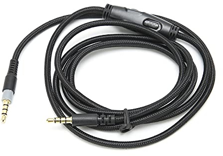 Ejoyous Audio Kabel Ersatz für Cloud und Cloud Alpha, 3.5mm Stecker auf Stecker Gaming Headset Audiokabel mit Mikrofon Fernbedienung Lautstärkeregler Audio Klinken