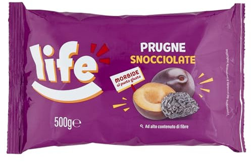Life | Prugne Secche Denocciolate ad Alto Contenuto di Fibre, Morbide al Punto Giusto, Frutta Secca in Sacchetto da 500 g