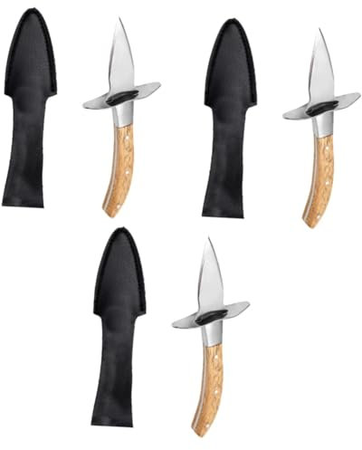 Alipis 3pezzi Cutter Per Ostriche Inossidabile Paramano e Strumento Per Molluschi e Crostacei Per e Picnic
