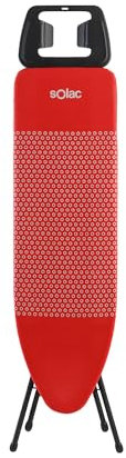 Solac - Tabla de Planchar Plegable Optima Board | 32,5x110cm | 3 Posiciones Regulable | Funda Resistente Algodón 100% | Ajustable 90 cm | Patas Antideslizantes | Lijera Manejable | Soporte Plancha