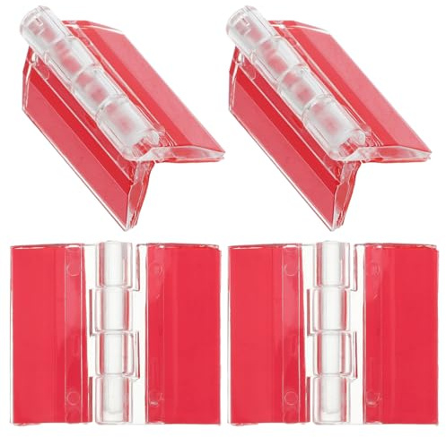 4PCS Clear Acrylic Hinges,1.4x1Inch Self Adhesive Folding Hinges Furniture Accessories for DIY Display Stand Aquarium Lid Cabinet Drawer
