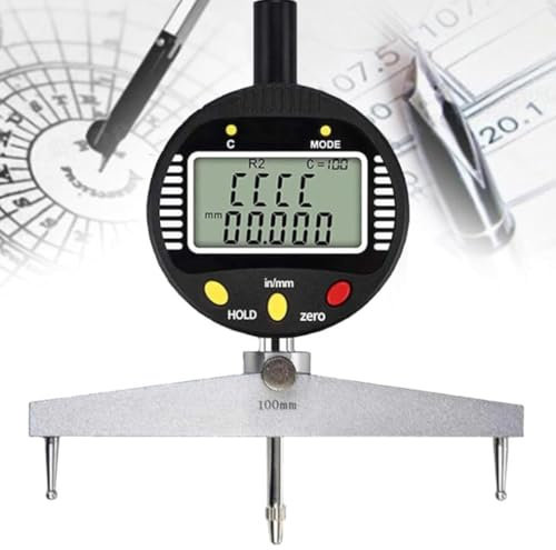 Digitales Radius-Messgerät, Elektronisches Radius-Messgerät innen und außen, mit Messbacken von 10 mm/20 mm/30 mm/60 mm/100 mm, hohe Genauigkeit, für mechanische Teile, Holzformen