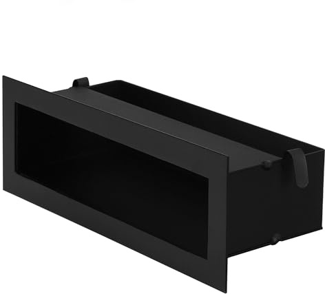 KOTARBAU® Kamin Luftleiste - 30 cm - Lüftungsgitter - Kamingitter - Warmluftgitter - Abluftgitter - pulverbeschichteter Stahl - Schwarz