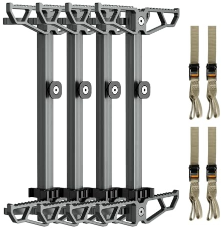 RiteAim Climbing Sticks, Lightweight Aluminum Hunting Climbing Steps, Non-Slip Tree Climbing Sticks for Hunting, Collapsible Climbing Ladder for Hunting Tree Stands with Climbing Straps