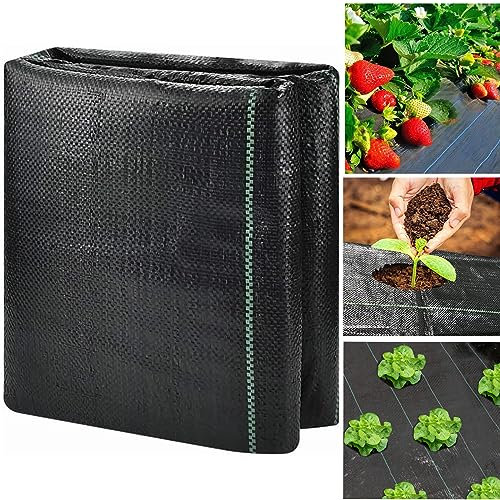 YAHMIA Telo anti-erbacce da giardino, 75 m², tessuto anti-erbacce 3 m x 25 m, 90 g/m², resistente alle erbacce, resistente agli strappi, alta stabilizzazione UV