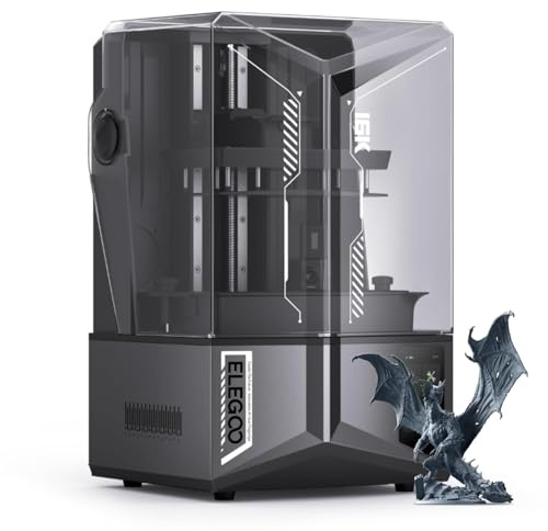 ELEGOO Saturn 4 Ultra 16K Resin 3D Printer with 10 16K Mono LCD and Flip-up Lid, Smart Tank Heating at 30 °C, 150mm/h High Speed Printing, Large Printing Size of 8.33 × 4.66 × 8.66 Inches