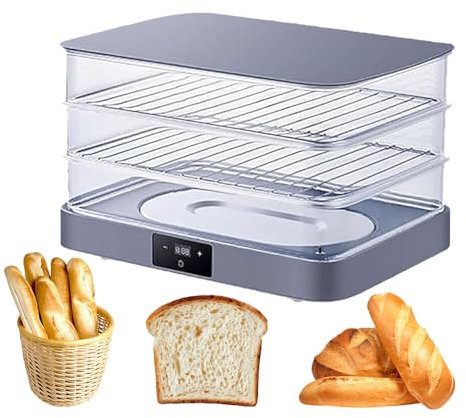 DDNGEJ Brotgärbox, Teiggärschrank mit Temperaturregelung, Brot, Pizza, Sauerteiggärmaschine, tragbares Design, 1-Minuten-24-Stunden-Timing, Touch-Display, Joghurt-/Piz