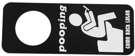 UKCOCO Cartello Porta Bagno Occupato Indicatore Divertente per Bagno Decorazione Carina per Casa Affari Gruccia Appendere Vuoto Muro Stanza Maniglia Targa Porta Toilette Fattoria