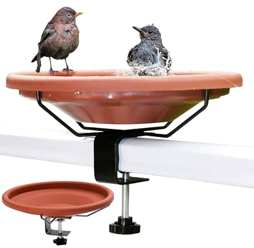 Vogeltränke Balkon, Vogeltränke Balkongeländer, Vogelbad Balkon Für Außen, Abnehmbare Vogeltränkes Für Terrassen, Kolibris Schalen, Für Wand, Garten, Zauns, Hinterhof