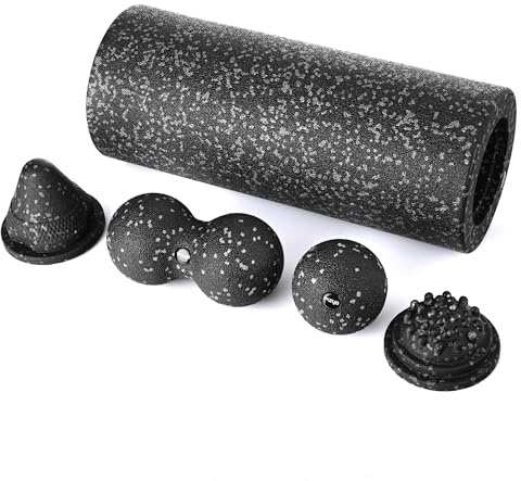FIZYO Faszienrollen Set 5in1 – Faszienrolle Foam Roller + Massageball, Duoball, Trigger Tool & Massage Pad – Faszien Set für Rücken, Beine & Triggerpunkte – Faszienmassage & Regeneration