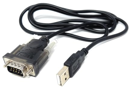 DRUT USB to RS232 DB9 Male Serial Adapter Cable 1.2m USB A to 9-Pin DB9 Male Converter – Supports COM Port Devices – Ideal for CNC, POS, GPS, Modems, PLCs, and Serial Devices