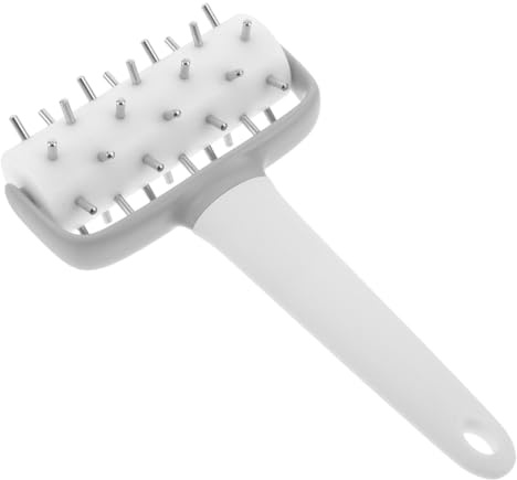 STOBAZA Pizza Dough Docker Roller with Spikes Nonstick Handheld Pastry Tool for Crisp Crust Baking Versatile for Pizza Cookies Bread Easy-Clean Material for Efficient Kitchen Use