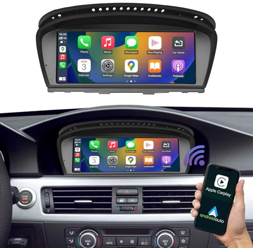 Road Top 8.9 CarPlay Screen for BMW 3/5 Series CCC (2003-2008) | Linux HD Screen for BMW 3 Series E90 E91 E92 E93 & 5 Series E60 E61, Support Wireless CarPlay, Android Auto, Mirrorlink