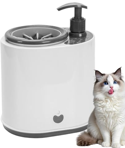 Pulitore per zampe di cane – Morbido silicone – Pulitore portatile ricaricabile per cani e zampe di gatto, detergente con serbatoio di sapone, per gatti, gattini, artigli fangosi, escursioni, spaz