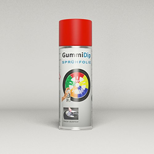 Gummi Dip Sprühfolie 61090025 Flüssiggummi Spray, 400 ml, neon-rot
