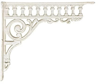 Regalträger Gründerzeit-Stil Regalhalter Regalwinkel Gusseisen Shabby Weiß
