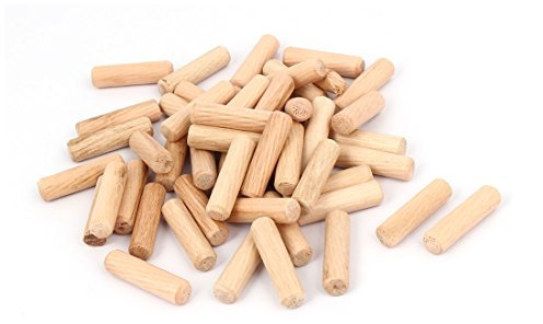 Aexit 8 x 30 mm Stifte rund aus Holz Schrank Schublade Craft Spannstifte – Licht Holzstifte (50tlg.)