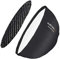 Walimex pro Studio Line Beauty Dish Softbox QA65 - Beauty Dish, 65 cm di diametro, 35 cm di profondità, pieghevole, con griglia, diffusore interno ed esterno, per flash Speedlite
