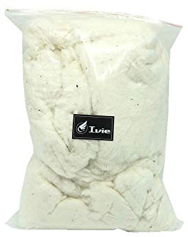 Ivie Kopfkissenfüllung Kissenfüllung aus Rohe Bio-Baumwolle Faser Batting Natural Color Eco freundliche Füllung für Kissen Tröster Puppen Füllgewicht 500g,1000g,1500g (1500)