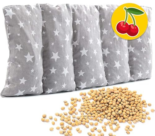 Amilian Kirschkernkissen Mikrowelle 55 x 20cm Wärmekissen Rücken Nacken Schulter Wärmekompresse Körnerkissen Kinder Erwachsene Massagekissen Kältekissen gross