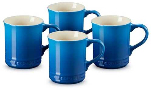 Le Creuset Stoneware Vancouver Mug, Set of 4, 14 oz. each, Marseille