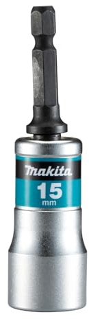 Makita E-03501 Impact Premier Torsion Gelenk Steckschlüssel SW15 1 Stück, 15° Winkel