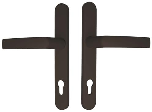 Premium Drückergarnitur Breva - Schildbreite 35mm, Farbe:Braun RAL 8019, Griffart:Griff-Griff