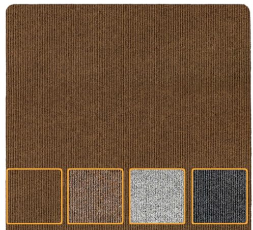 ANRO Teppich Fußmatte Schmutzfangmatte Fußabtreter Fußabstreifer Türvorleger Stribet Größe 80x120cm Carpet Hellbraun