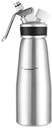 RONGJJ Siphon à Crème Chantilly Professionnel avec 3 Douilles en Acier Inoxydable pour Mousses Et Crèmes, Fonctionne avec des Cartouches Universelles N20 (N20 Non Inclus), B